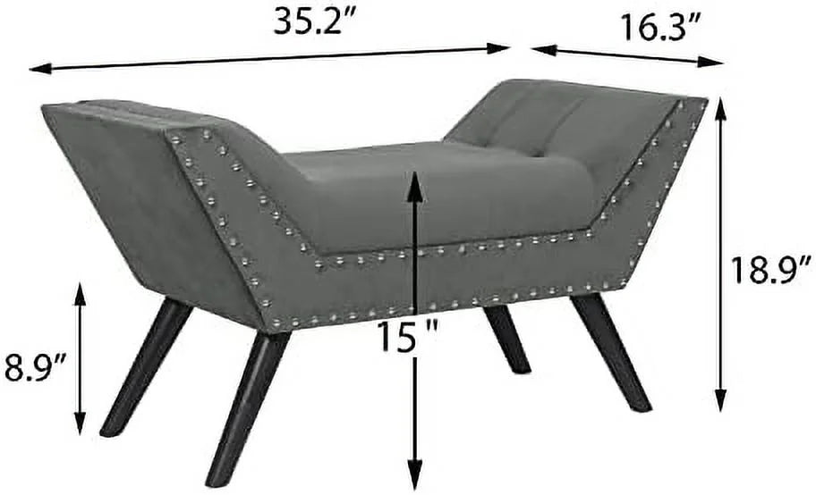 Yellow Accent Bed Bench N173052