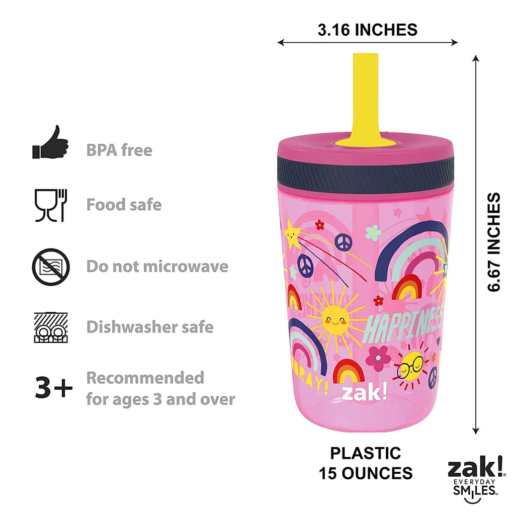 15 oz Tumbler Set with Straw and Screw-On Lid T93397