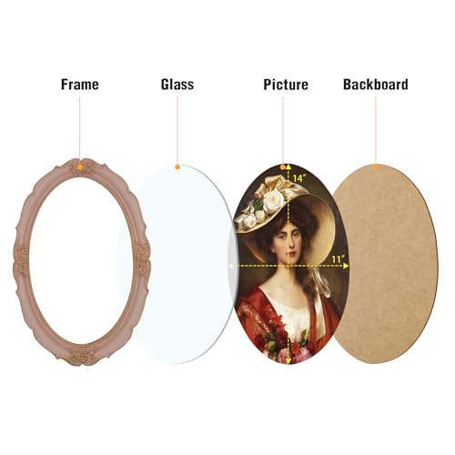 Black 11x14 Oval Picture Frames H6687
