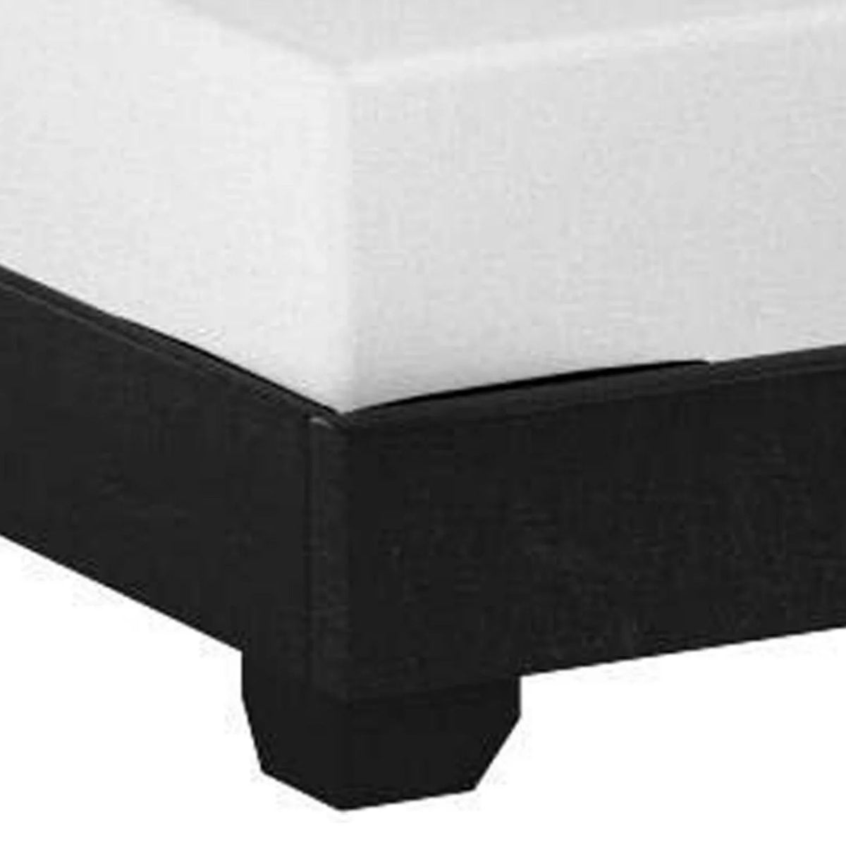 Full Size Black Wood Upholstered Bed J3652